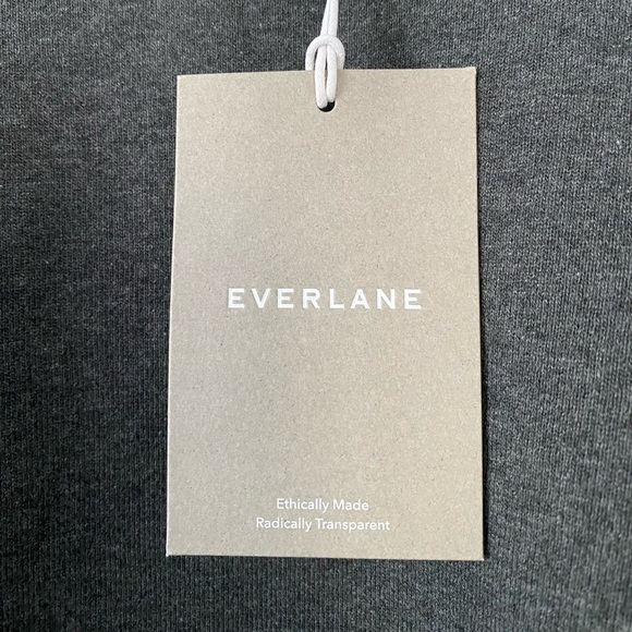 Everlane The Track Crewneck Sweatshirt Organic Cotton Dark Gray Men's Small NEW - Picture 5 of 11